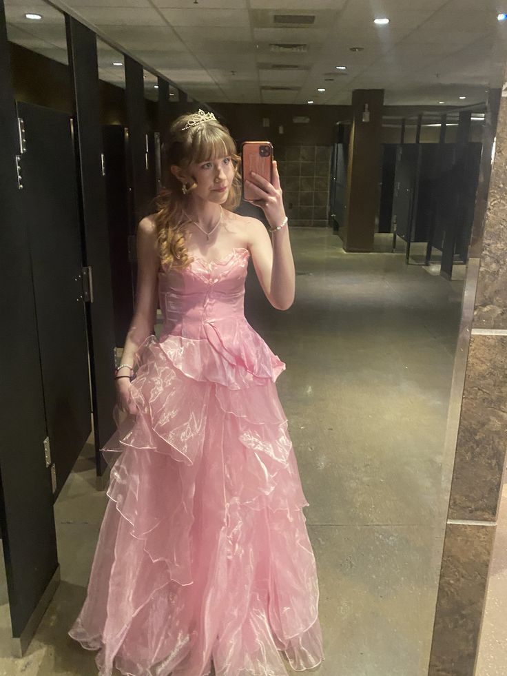Cute Ball Gown Sweetheart Pink Organza Sleeveless Prom Dresses Long Formal Party Gown N1413
