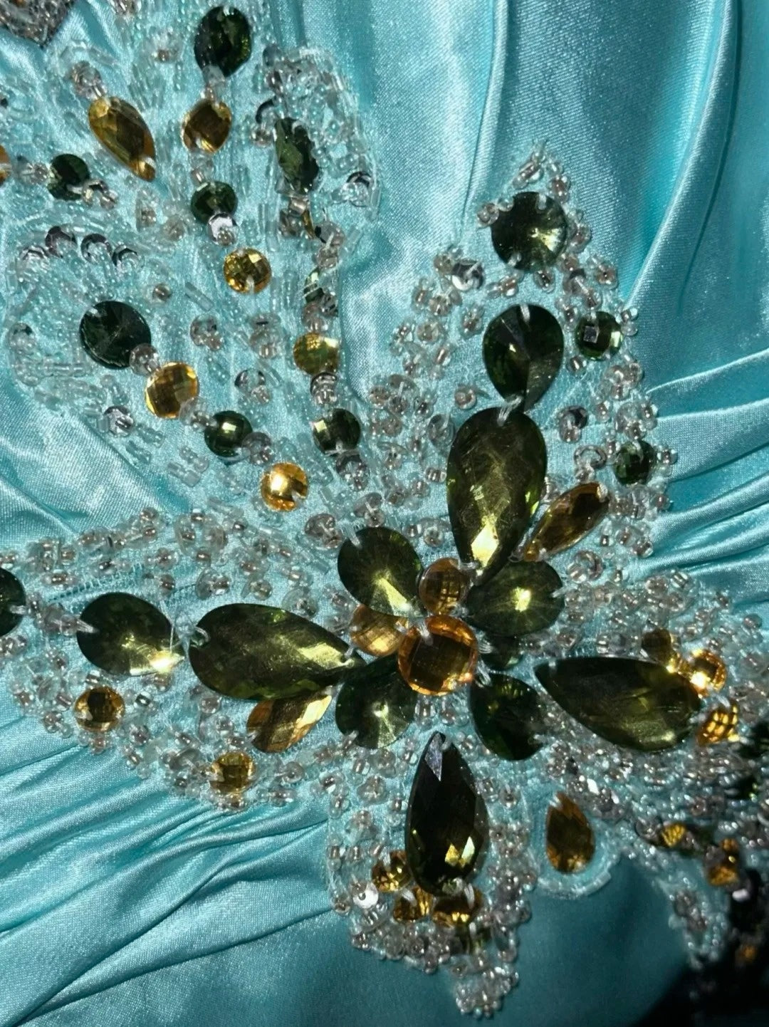 Luxurious Mermaid Halter Blue Satin With Gold Beading School Dances Prom Dresses 8th Grade Formal Outfits Evening Gown RB8436