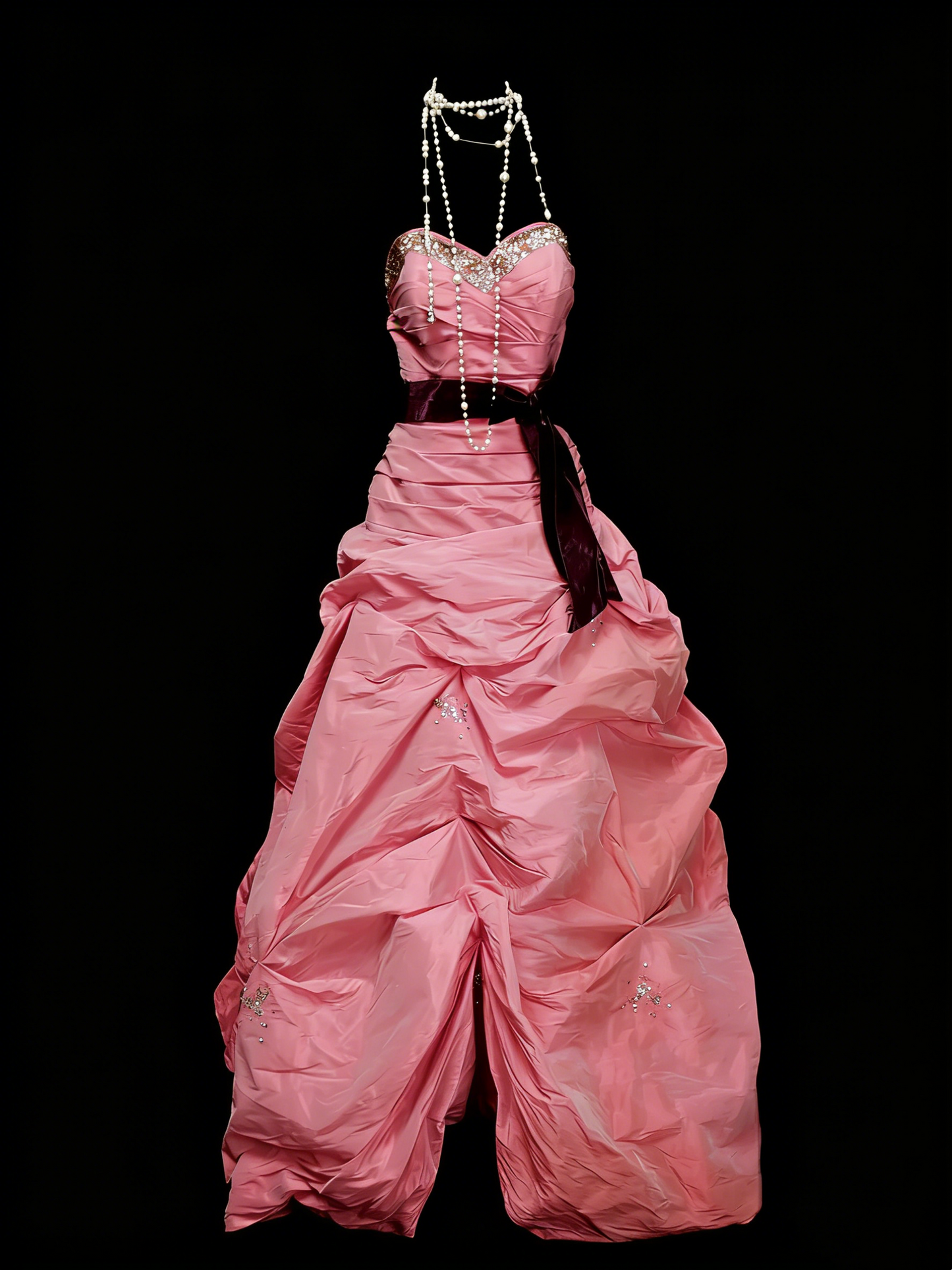 Chic Ball Gown Sweetheart Pink Long College Formal Outfit Prom Graduation Dresses For Teens N1388