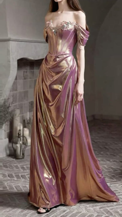 Modest Mermaid Prom Dresses With Beading Long Evening Party Formal Outfits RB6542