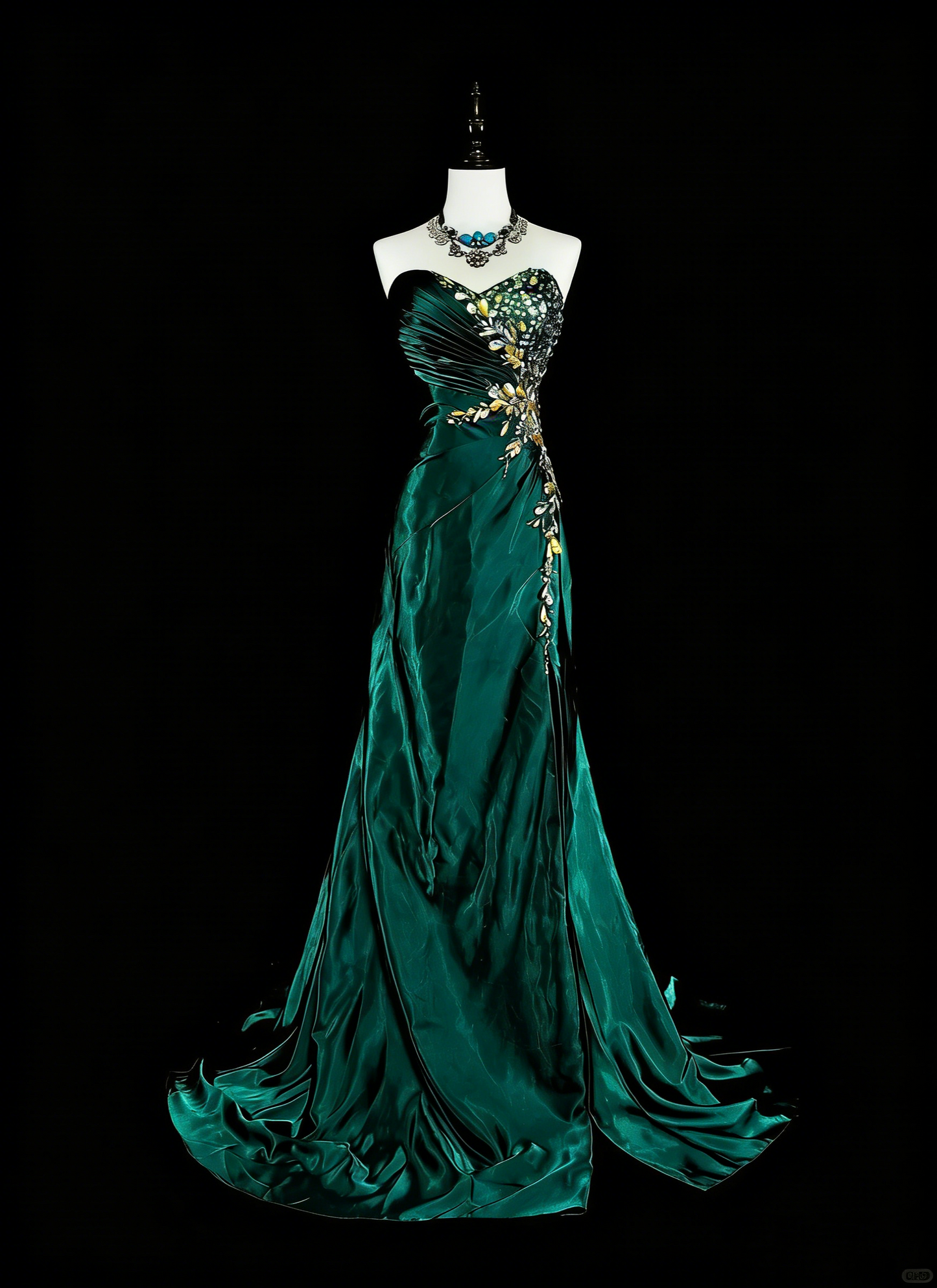 Vintage Mermaid Sweetheart Dark Green Satin Sleeveless 90s Prom Dresses Inspo Long Formal Party Gown N1498