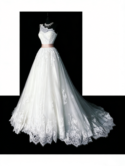 Vintage 80s Wedding Dresses Ball Gown One Shoulder Tulle White Lace Long Brides Dress Fitted Bridal Gown N1209