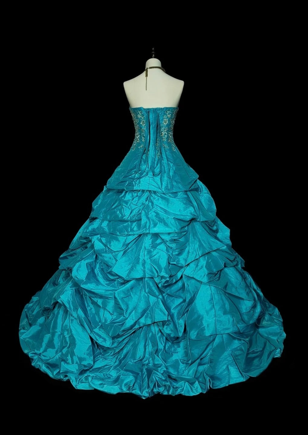 Vintage Ball Gown Strapless Blue Organza With Ruffles Sweet 16 Dresses Quinceanera Dress Long 15 Vestidos De Fiesta N1461