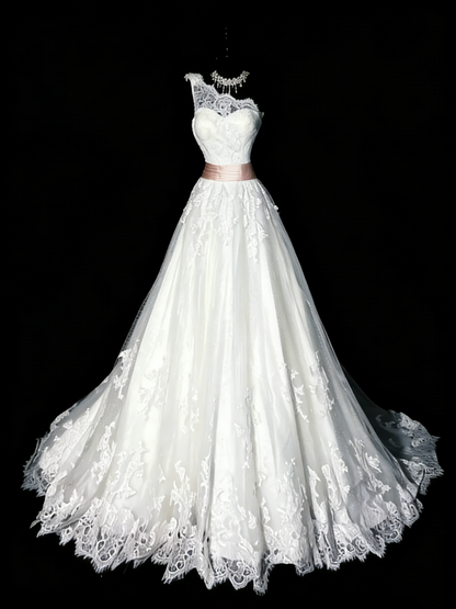 Vintage 80s Wedding Dresses Ball Gown One Shoulder Tulle White Lace Long Brides Dress Fitted Bridal Gown N1209