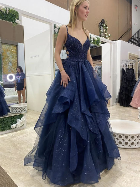 Elegant Ball Gown Spaghetti Straps Burgundy Layers Long Prom Dresses Inspiration Trending Evening Gowns Formal Prom Dress B312