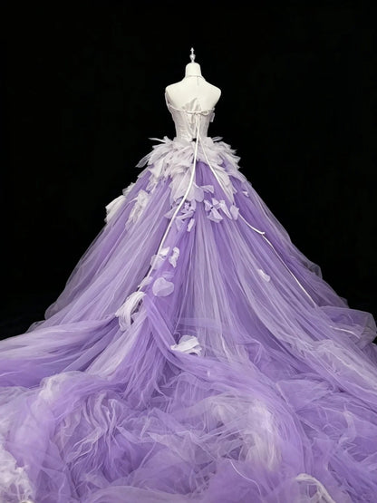 Sweet 16 Dresses Long Ball Gown Sweet Sixteen Long Birthday Dress Strapless Lilac Formal Gown RC0314