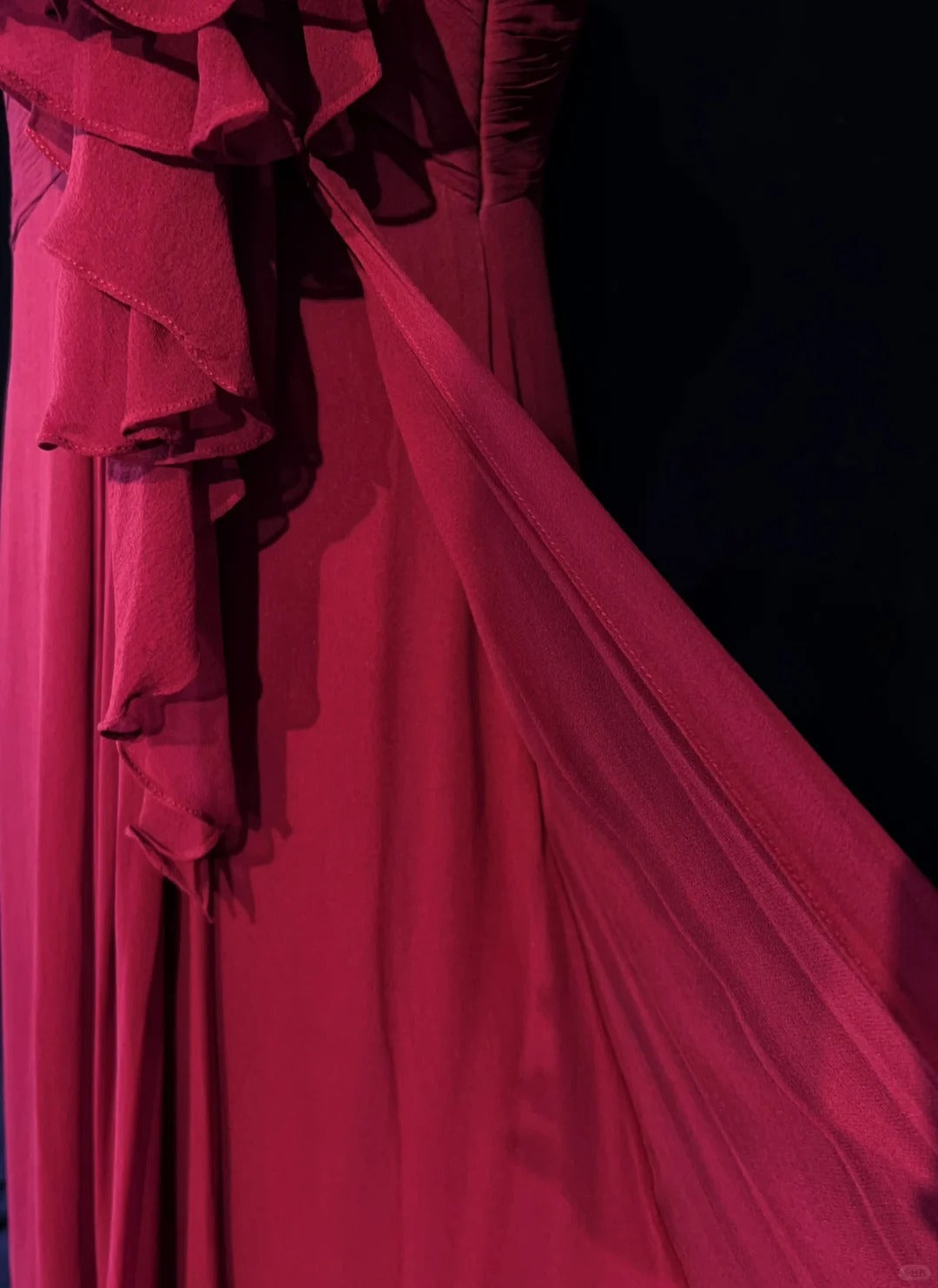 Dreamy 90s Prom Dresses Mermaid One Shoulder Red With Pleated Formal Evening Outfits N3845