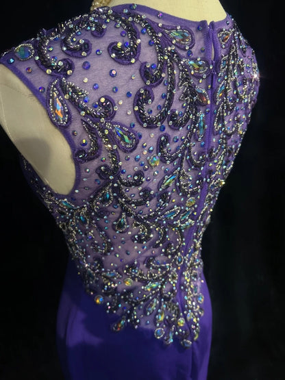 Pretty Sheath Sweetheart Purple Satin Short Mini Homecoming Dresses Hoco Gowns N2596
