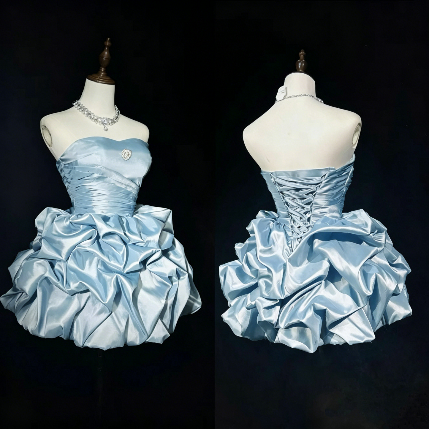 Dream Ball Gown Sweetheart Light Sky Blue 16th Birthday Gown Homecoming Dresses N3806