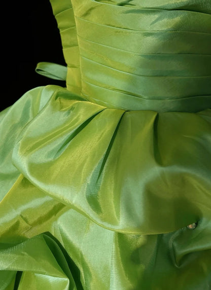 Pretty Ball Gown Sweetheart Green Organza Short Mini Homecoming Dresses Hoco Gowns N2660