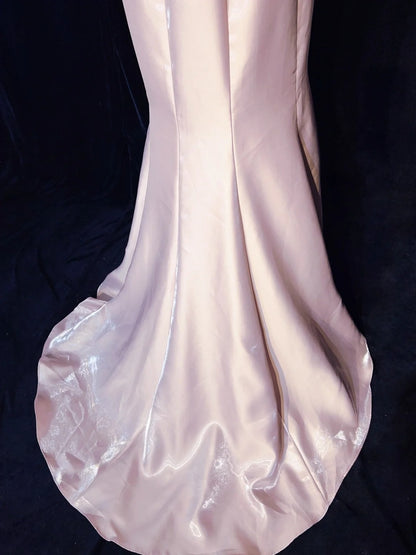 Vintage Prom Dresses Inspo Mermaid Off The Shoulder Pink Satin 80s With Lace Formal Gowns N3374