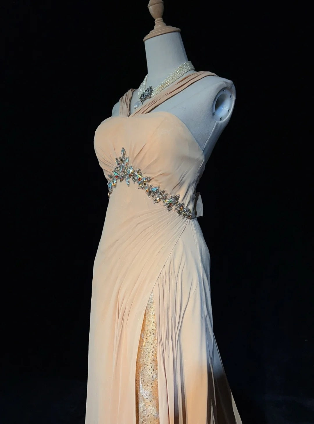 Vintage Prom Dresses Inspo Mermaid Halter Yellow Chiffon 90s With Appliqued For Women Formal Gowns N3334