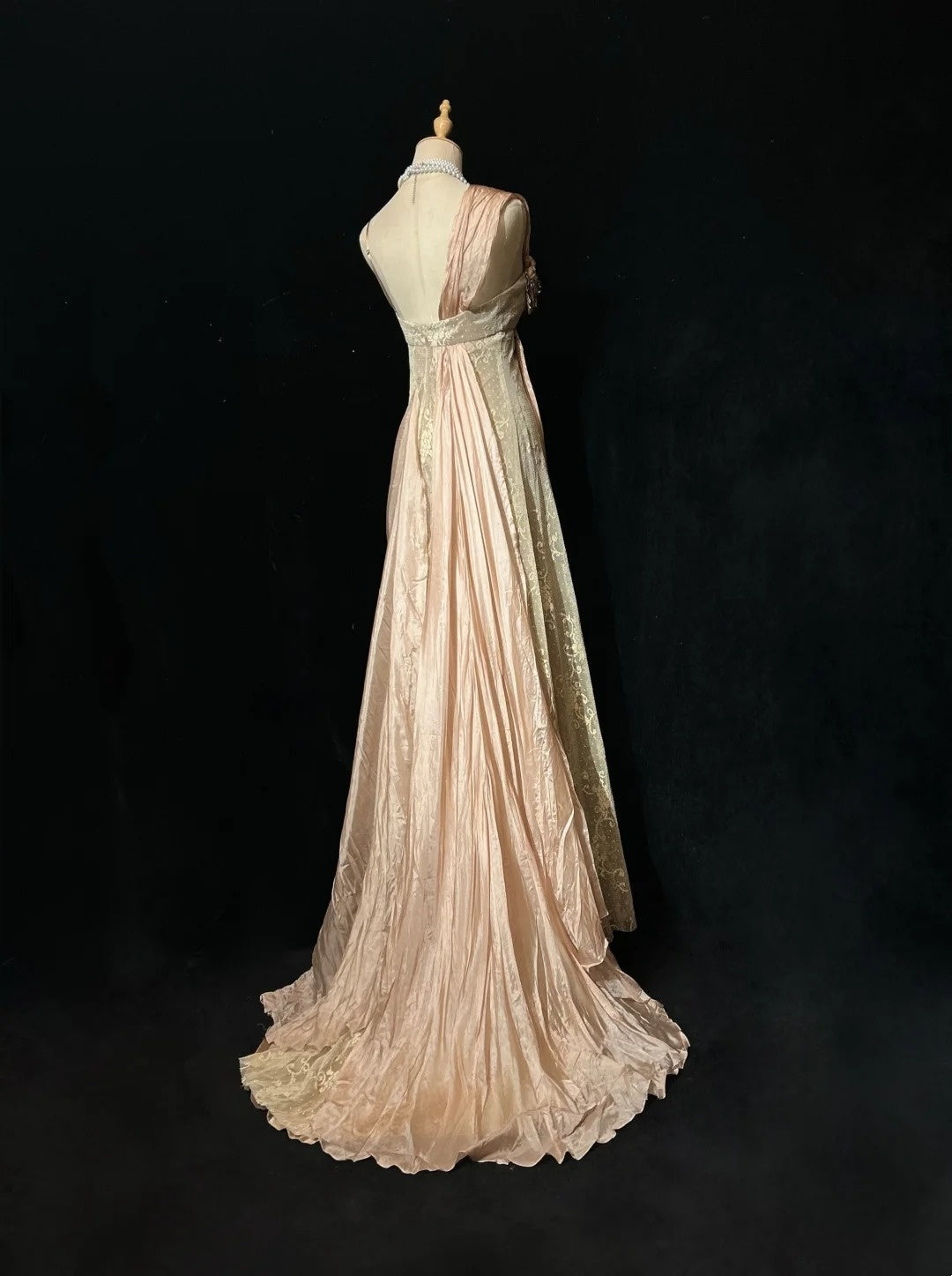 Vintage Prom Dresses Mermaid Spaghetti Straps Blush Pink Satin Long 80s Party Evening Formal Gown RC1143