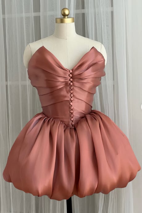 Aesthetic Hoco Photo Ideas Ball Gown Sweetheart Pink Short Homecoming Dresses Party Cocktail Hoco Outfits RB8904