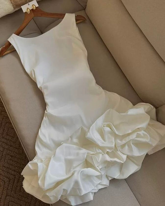 Dress for Women Summer New Vintage High-end Designed Retro Style Satin Homecoming Dresses N2163