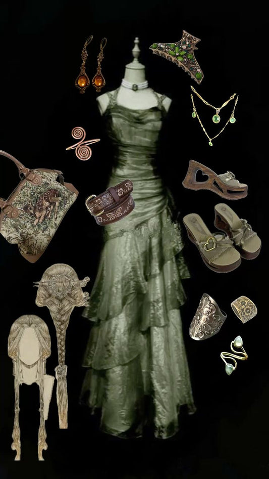 Vintage Mermaid Spaghetti Straps Green Prom Dresses Long 18th Birthday Outfit Senior High School Dance Party Dress AB041