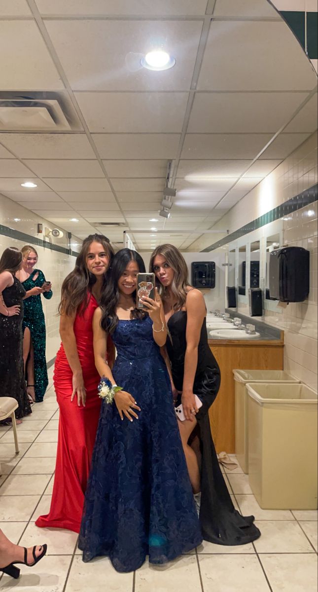 A Line Spaghetti Straps Navy Blue Satin Lace Backless Party Long Prom Dresses AB1609