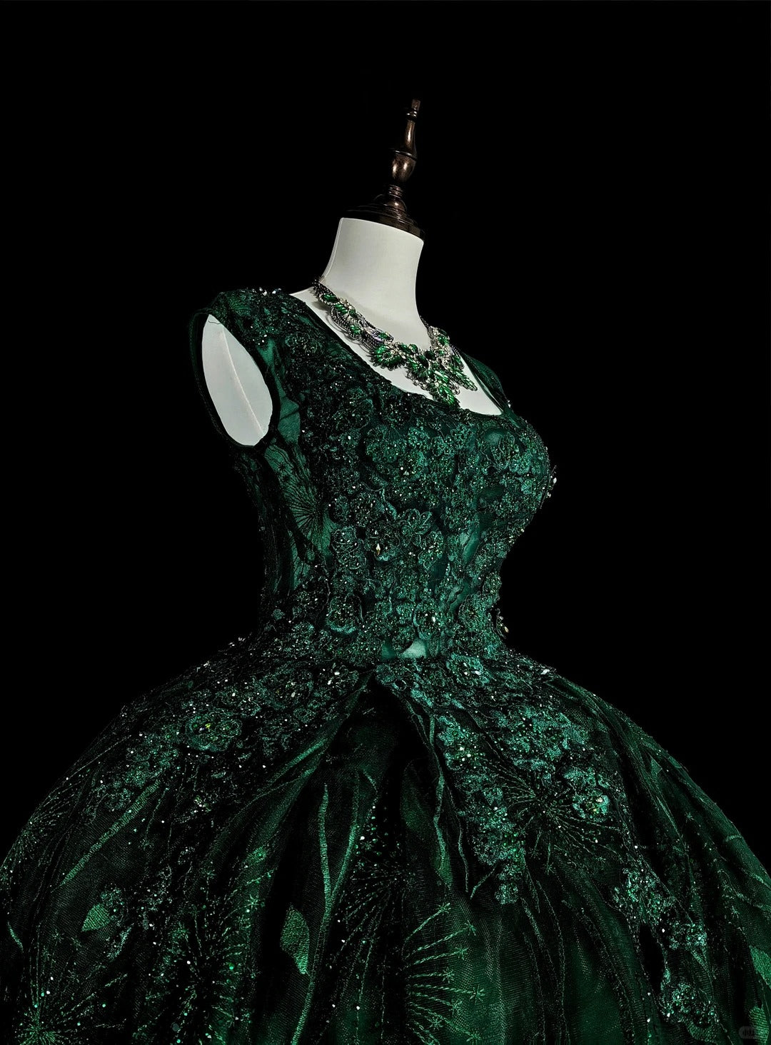 Modest Ball Gown Square Neck Dark Green Prom Dresses Long for Women Formal Evening Gown N2368