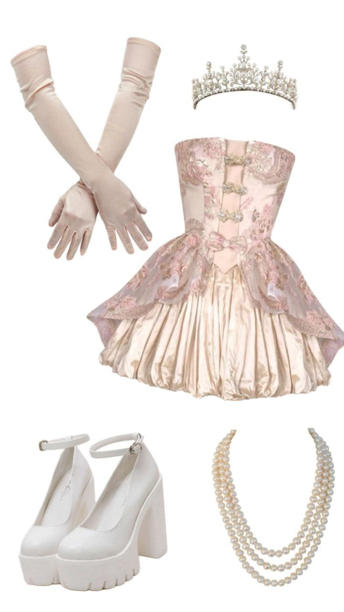 Sexy Hoco Dress Ball Gown Strapless Blush Pink Lace Satin Homecoming Party Dress RC0167