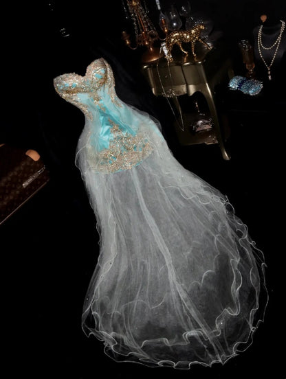 Timeless Sheath Sweetheart Tulle Blue Short School Dances Prom Dresses 8th Grade Formal Outfits Evening Gown RB8448
