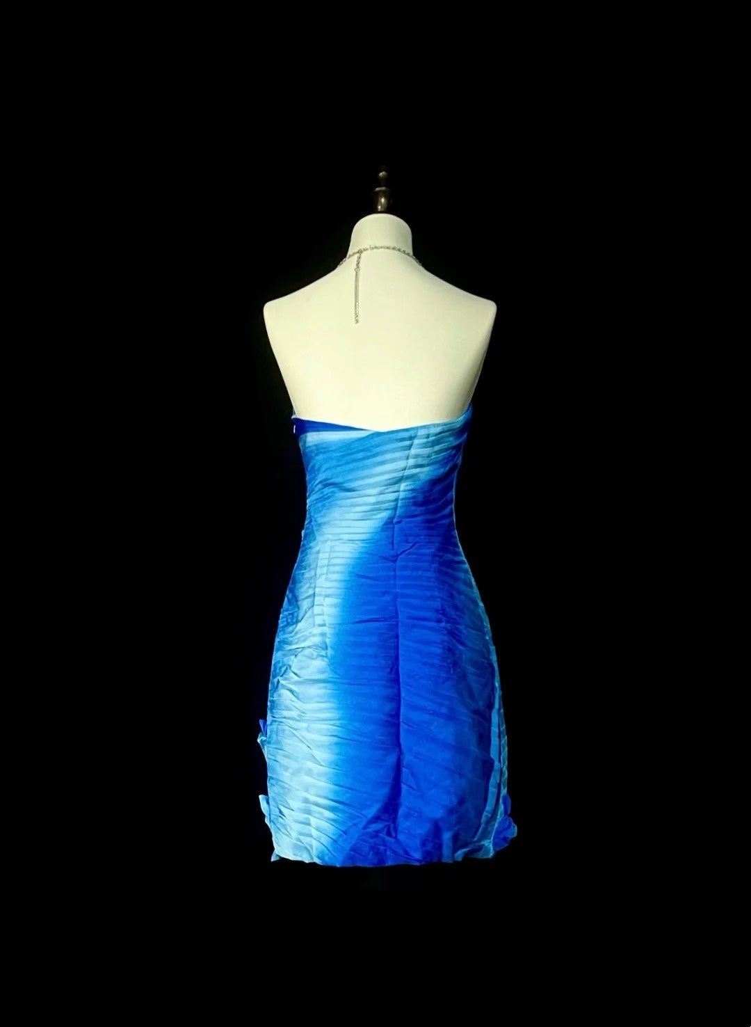 Vintage Sheath Sweetheart Blue Chiffon Hoco Gowns Short Inspo Homecoming Dresses N1353