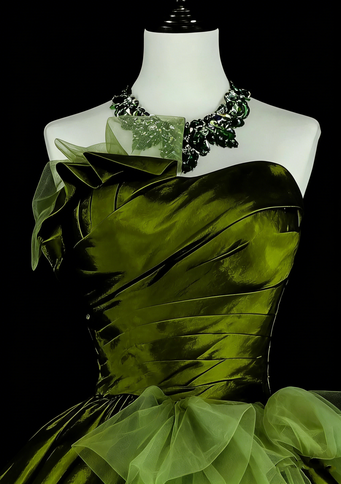 Vintage Ball Gown Sweetheart Olive Green Tulle Sweet 16 Dresses Quinceanera Dress Long 15 Vestidos De Fiesta N1464