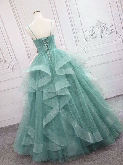 Elegant Quinceanera Dress Sweetheart Tulle Long Prom Dress Sweet 16 Dress Corset Long Formal Dress AB485