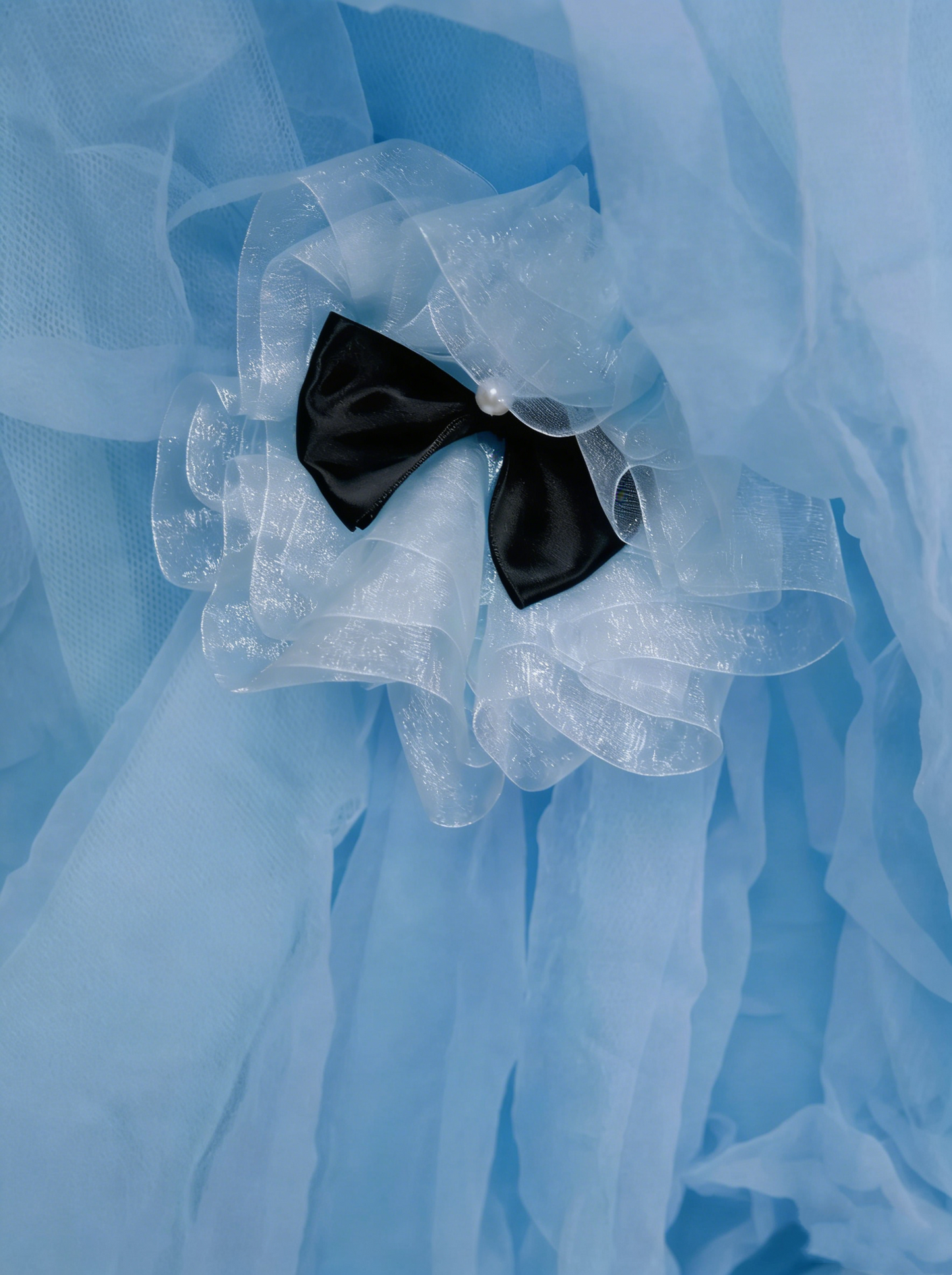 Cute Ball Gown Strapless Blue Organza Sweet 16 Dresses Quinceanera Dress N2142
