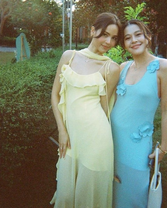 Modest A Line Spaghetti Strap Yellow Chiffon Prom Dresses With Scarf Inspo Formal Dress Party Outfits Prom Gowns AB117