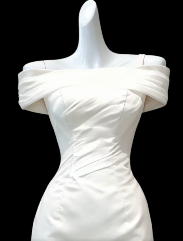 Charming Sheath Off The Shoulder Ivory Mini University Ideas Homecoming Dress Inspo Short 18th Birthday Dresses Senior Graduation Outfits RB7165