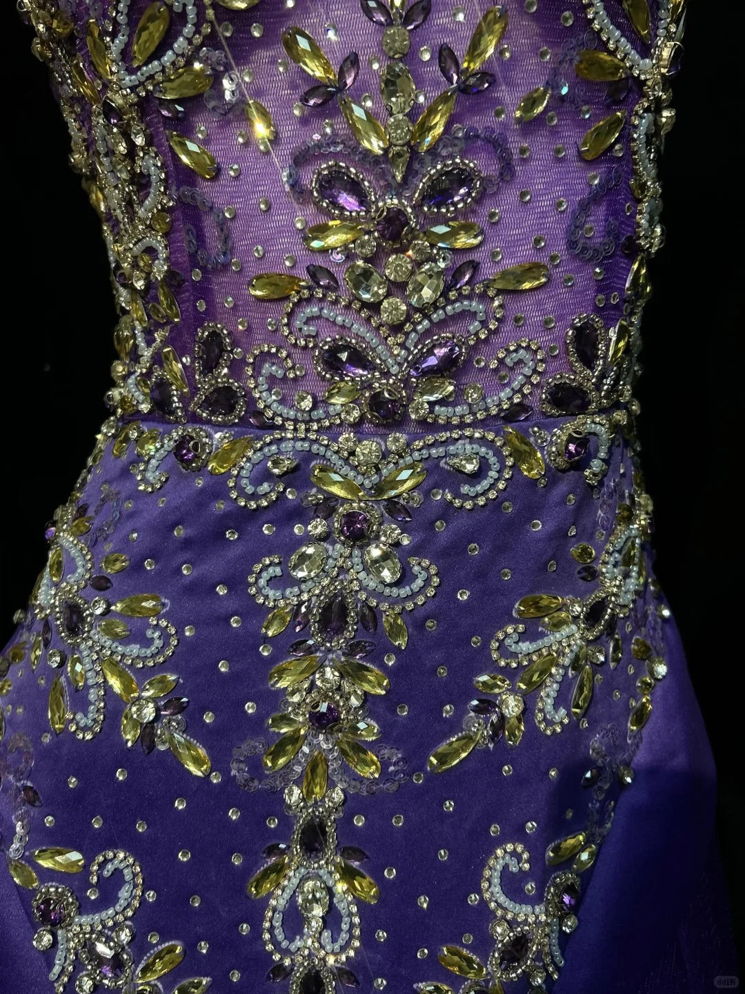 Vintage Mermaid Boat Neck Purple With Beading Tulle Floor Length Prom Dresses Inspo Evening Outfits RB4343