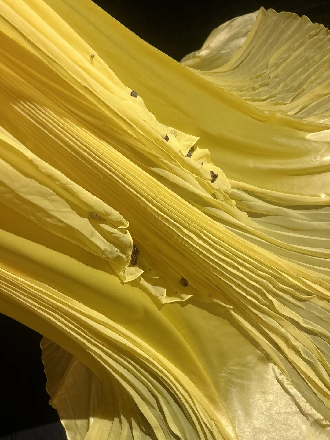 Vintage Prom Dresses A Line Halter Yellow 70s With Beading Chiffon Long Formal Party Dress N2526