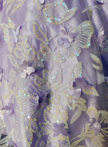 Pretty Ball Gown Square Neck Lilac Lace Short Mini Homecoming Dresses Hoco Gowns N2632