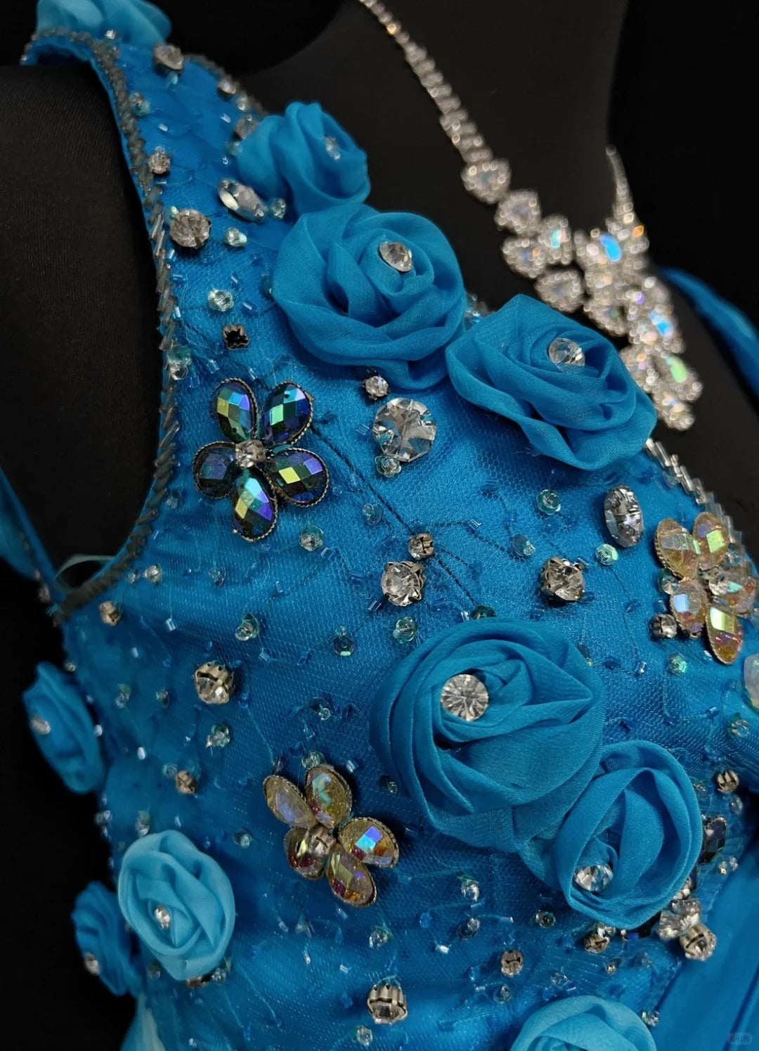 Vintage Prom Dresses Inspo Mermaid V Neck Royal Blue Chiffon With Flowers Beads 80s Long Formal Gown N2743