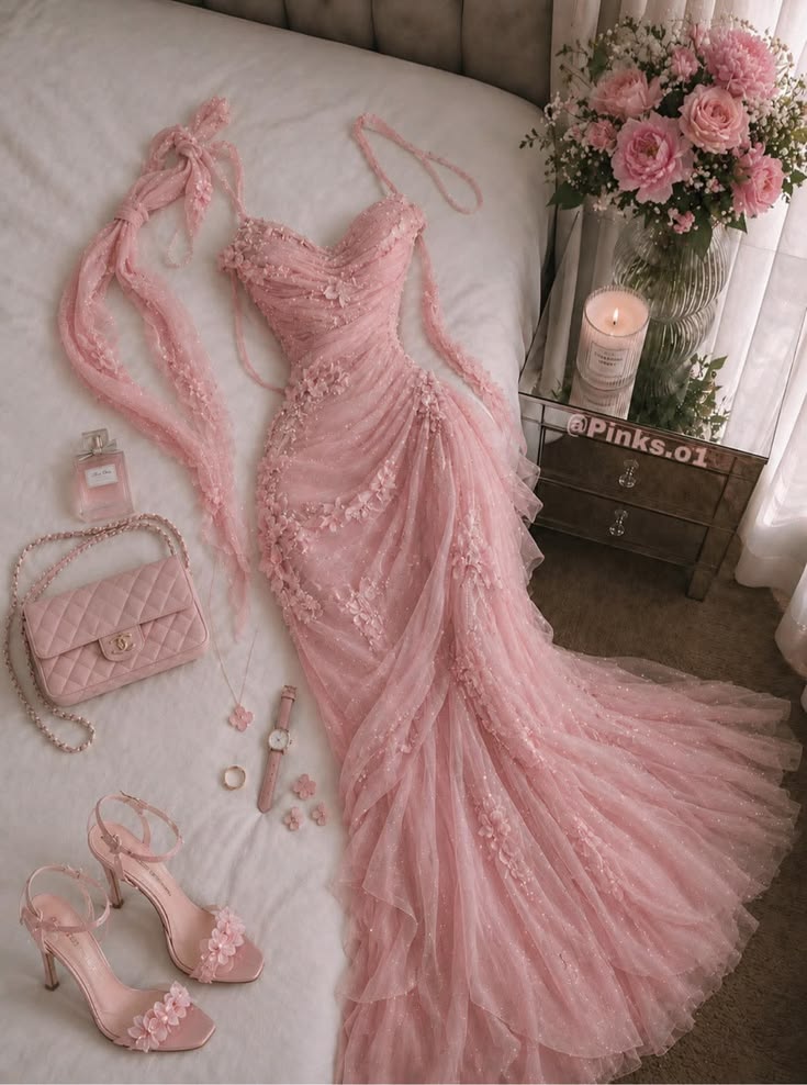 Elegant Mermaid Spaghetti Strap Pink Lace Perfection-Formal Goals Nigh Evening Long Prom Dress Party Outfits RB6719