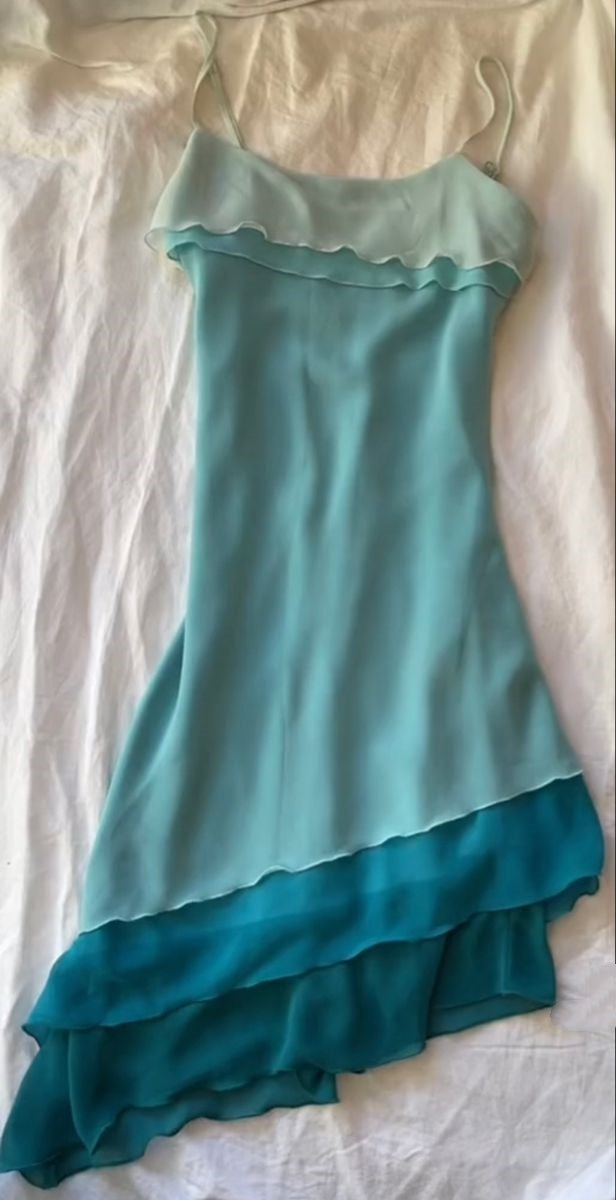 Elegant Party Dress Ideas for Women Chic A Line Blue Chiffon Homecoming Dresses Inspo Hoco Outfits RB8746