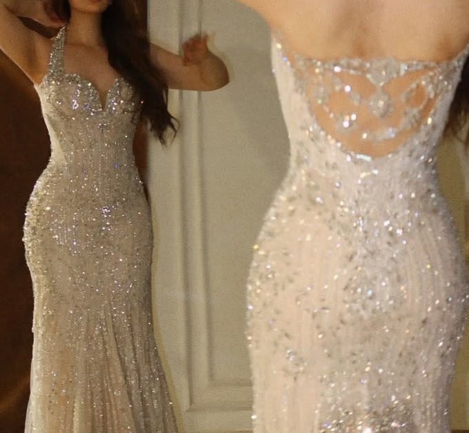 Sparkling Mermaid Halter Champagne Sequins Long Prom Dresses For High School People Girls Formal Evening Party Gown N1009