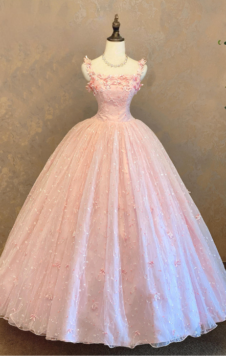 New 2026 Ball Gown Quinceanera Dresses Ruffles Pink Lace Party Cute Sweet 16 Birthday Outfits Dress AB2224