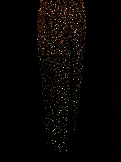 Vintage Sheath Halter Sequined Sleeveless 80s Prom Dresses Long Formal Party Gown N1453