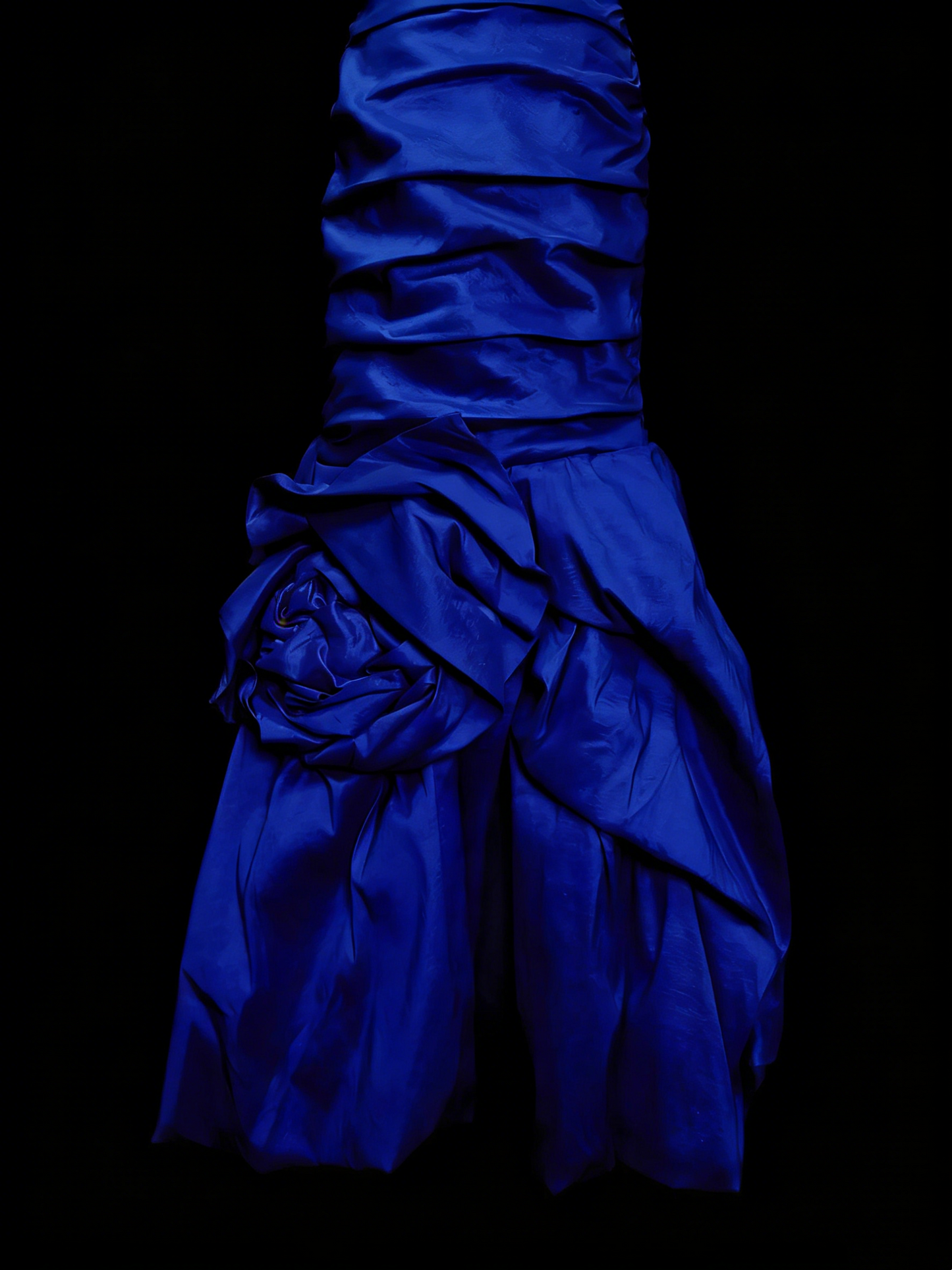 Modest Night Aesthetic Mermaid Strapless Royal Blue College Formal Outfit Long Prom Graduation Dresses For Teens N1157