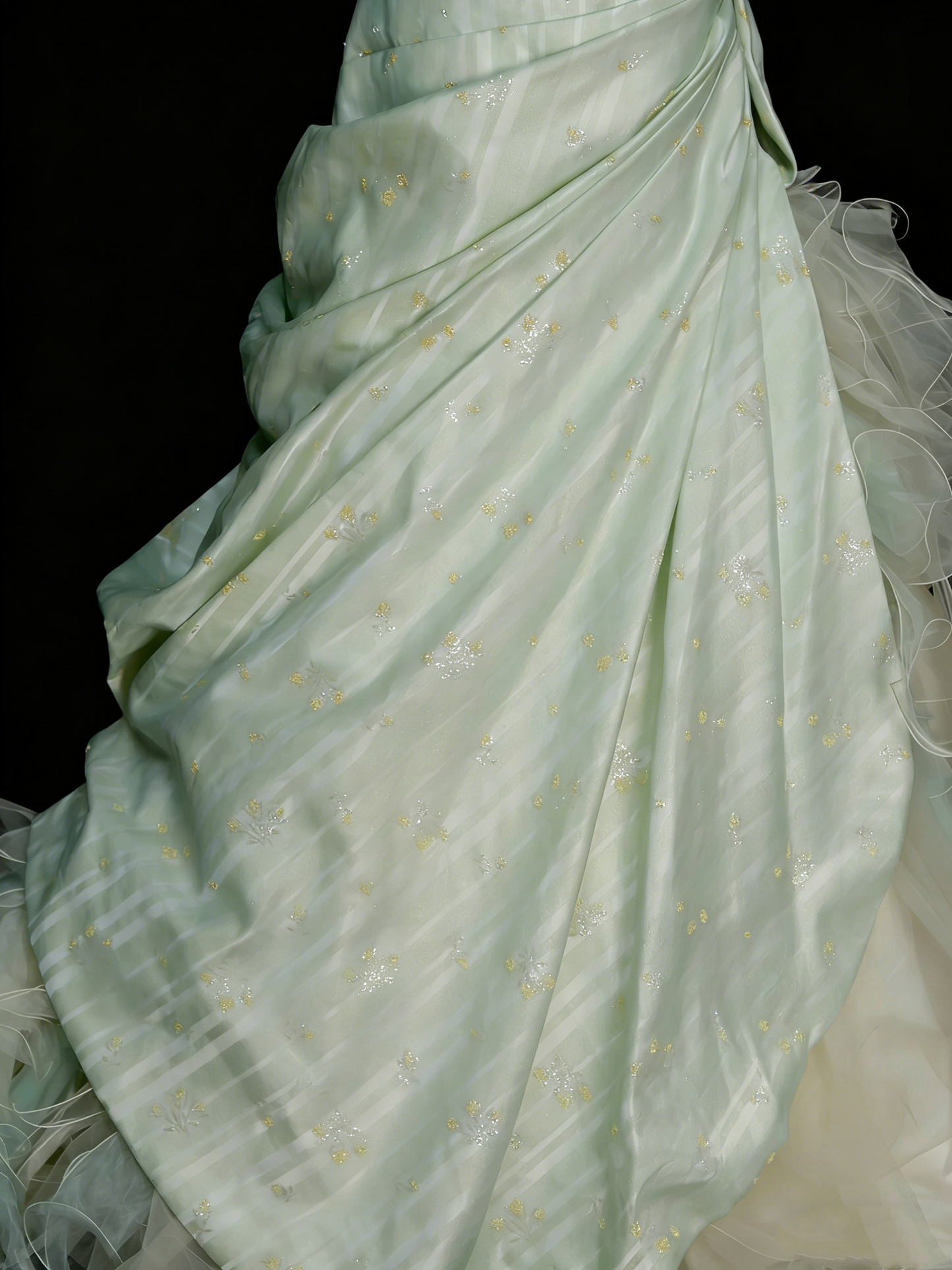 Vintage Ball Gown Strapless Sage Green 1980s College Formal Outfit Prom Graduation Dresses For Teens N1333