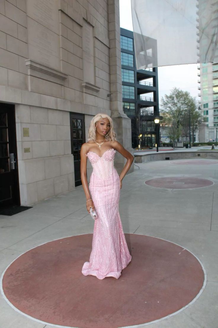 Modest Mermaid Sweethart Pink Prom Dresses Inspo For Teens Formal Dress Party Outfits Prom Gowns AB046
