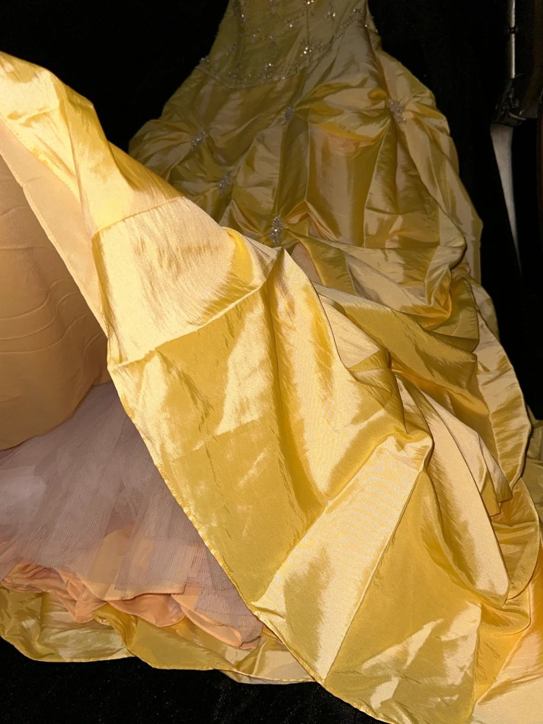 Glamorous Ball Gown Sweetheart Yellow Taffeta High School Dances Prom Dresses 8th Grade Formal Outfits Evening Dress RB8455