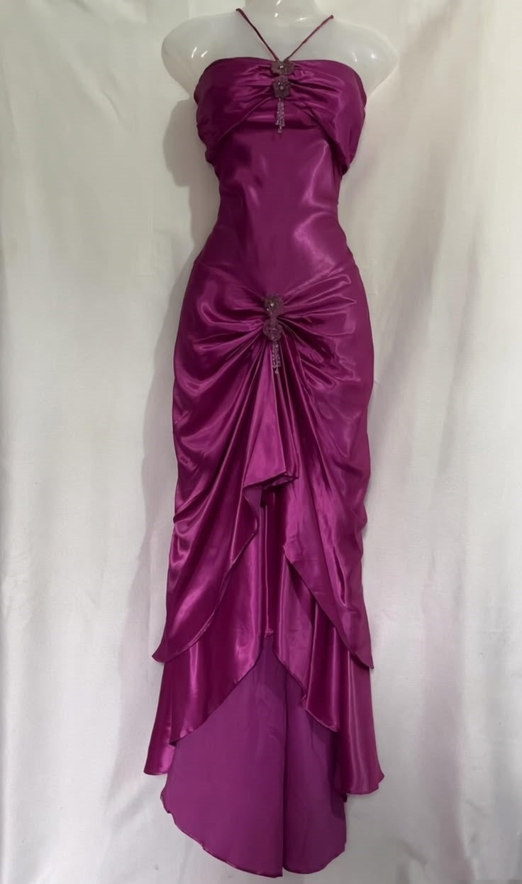 Elegant Mermaid Halter Cinderella With Ruched Prom Dress Floor Length Evening Party Gown RB9552