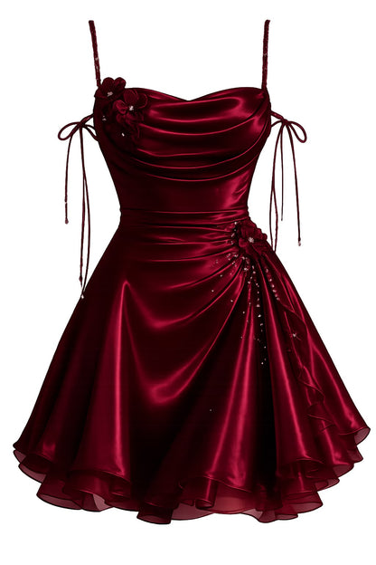 Elegant Party Dress Ideas for Women Chic Burgundy Homecoming Outfit Inspo Hoco Outfits RB8735
