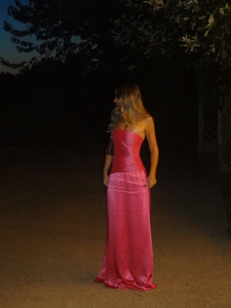 Classic Mermaid Strapless Hot Pink Satin Inspiration Long Wedding Guest Dresses N1666