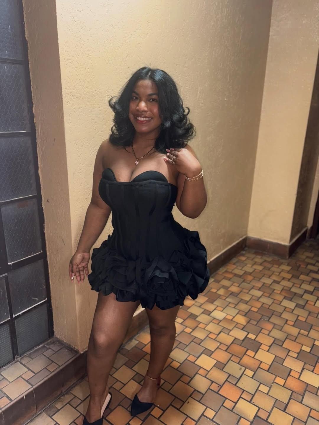 Chic Sheath Sweetheart Little Black Dress Satin For Black Girls Party-ready Short Fall Birthday Homecoming Dresses RB4447