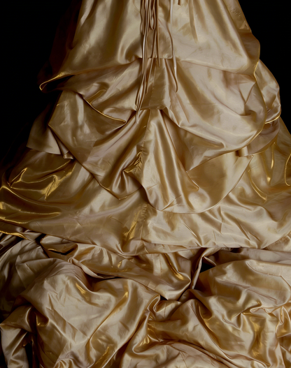 Vintage Ball Gown Strapless Gold Sweet 16 Dresses Quinceanera Dress With 3D Flowers Long 15 Vestidos De Fiesta N1316