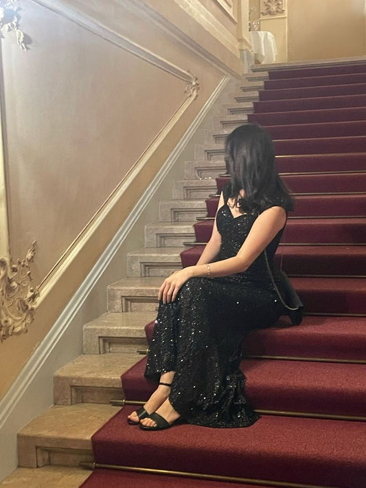 Simple Mermaid Sweetheart Black Sequin Prom Dress Inspo Aesthetic For Teens Formal Dresses Party Outfits Prom Gown AB1126