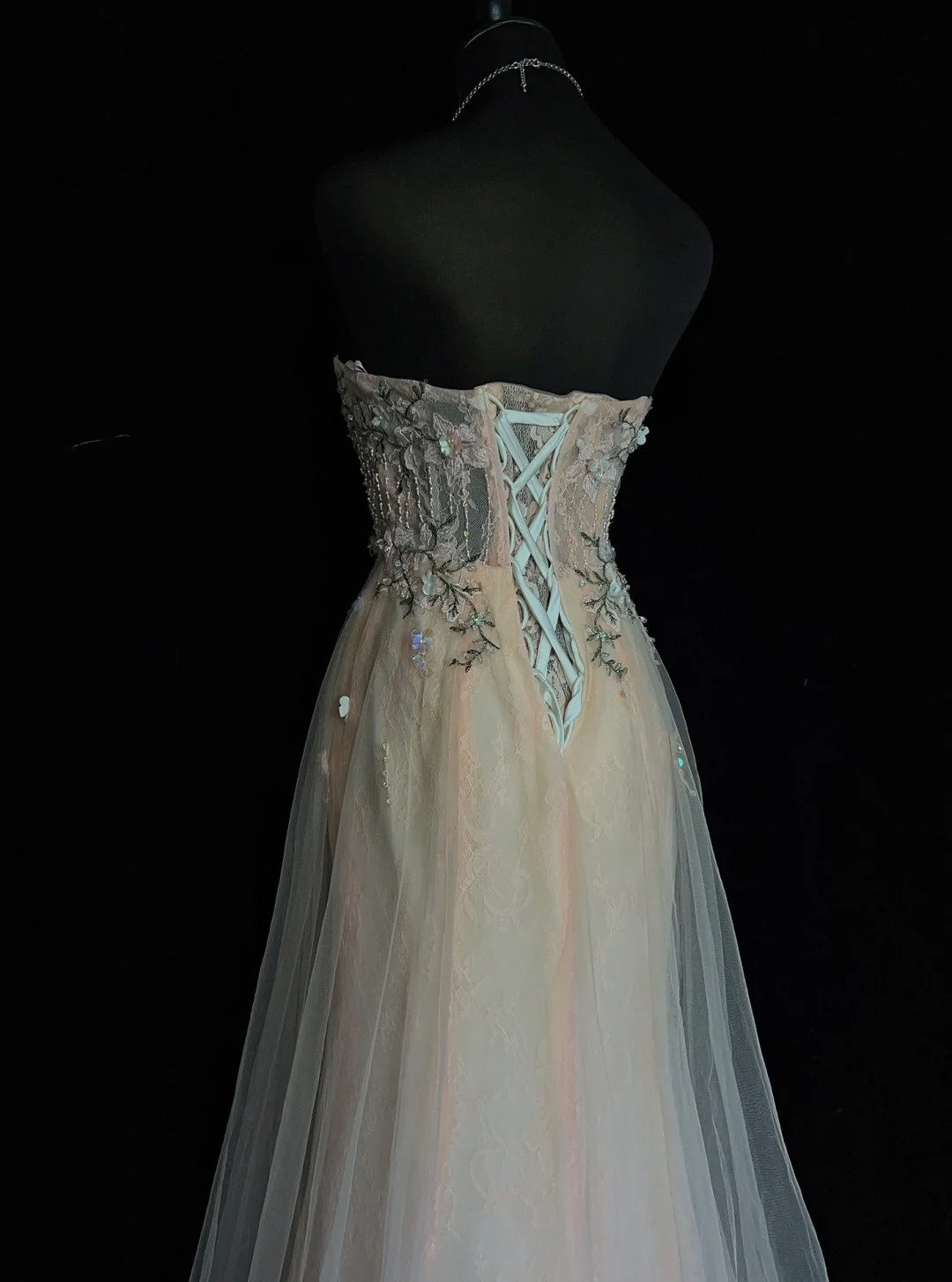 Beautiful Prom Dresses Inspo A Line Sweetheart Light Blue Pink Tulle Sleeveless Women Formal Dress N3183